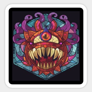 Dungeons and Dragons Beholder Stained Glass Sticker